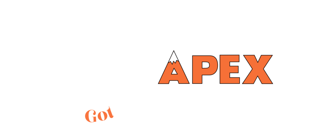 Apex 20 years logo INVERTED
