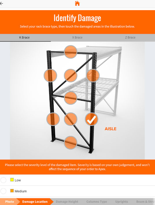 Pallet racking inspection App | Apex Companies