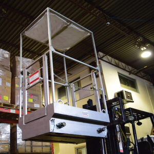 Pallet rack maintenance cart | Apex Companies